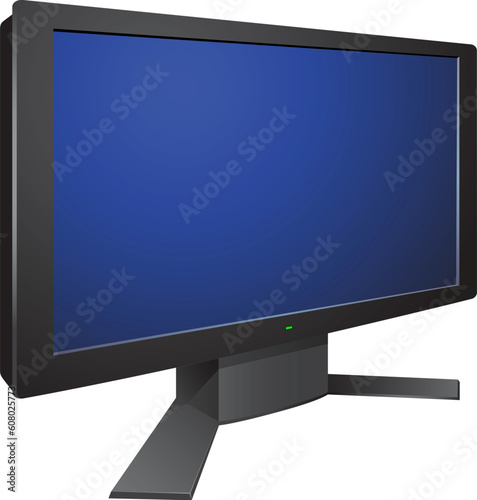 The modern 3d tv isolated on white
