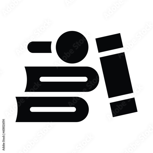 library glyph icon illustration vector graphic