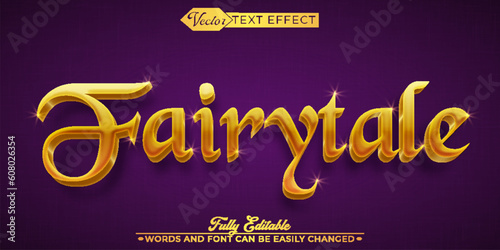 Golden Fairytale Editable Text Effect Template