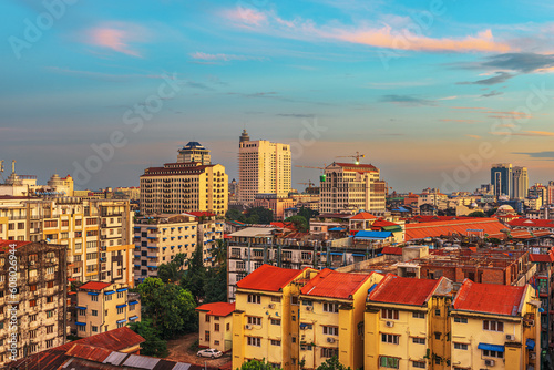 Yangon, Myanmar Downtown Skyline