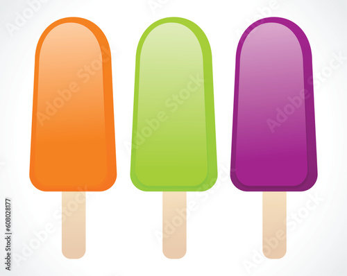 abstract ice cream day icons vector glossy illustration © Designpics