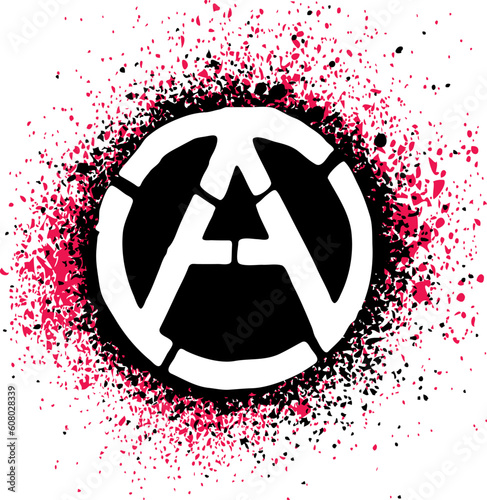 Anarchy symbol icon vector illustration
