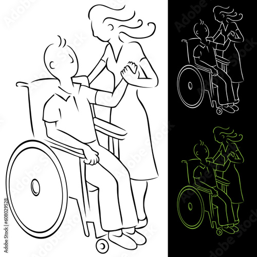 An image of someone helping another.