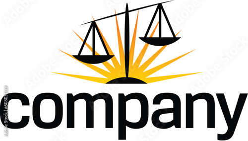 Vector: Truth scales logo for legal business.