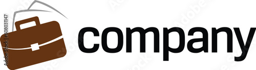 Briefcase vector logo design for legal company.