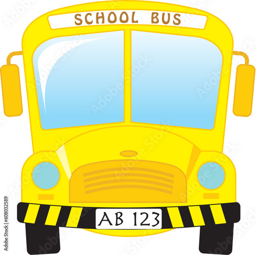 illustration of school bus cartoon