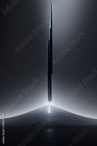 minimalist landscape wallpaper or cover. print concept. ai illustration generated