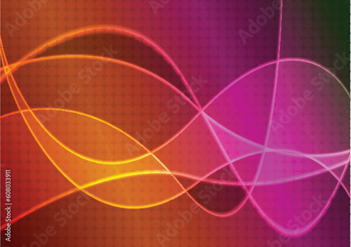 Iridescent wavy background with circle structure