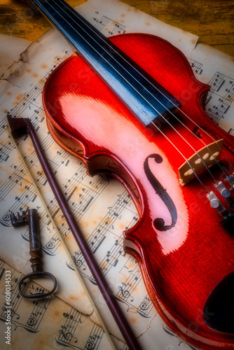 Violin And Old Key