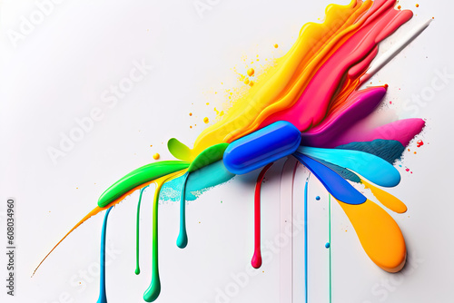 paint and colorful abstract background or wallpaper cover. ai illustration generated.