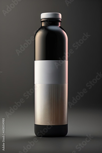 blank label bottle container mock up. ai illustration generated