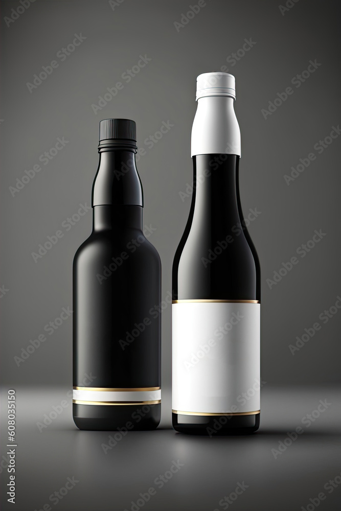 blank label bottle container mock up. ai illustration generated blank label bottle container mock up. ai illustration generated