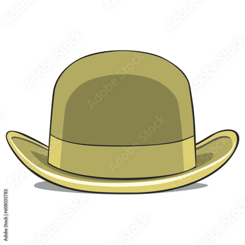 fully editable vector illustration of one hat derby