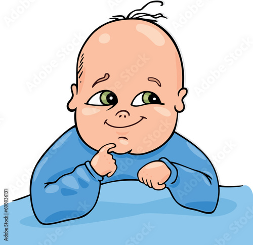 Vector illustration of cute baby