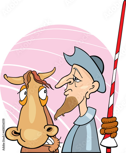 Illustration of Don Quixote and his horse