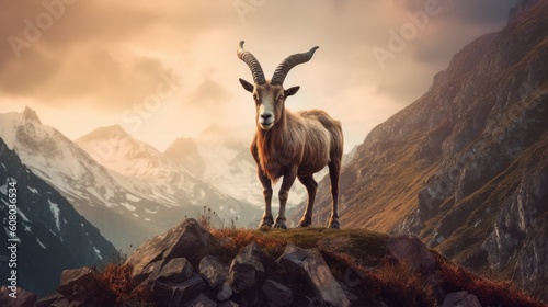 mountain goat on the mountain © Aqib