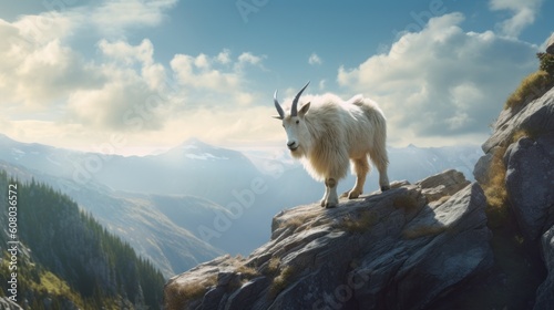 mountain goat on the mountain