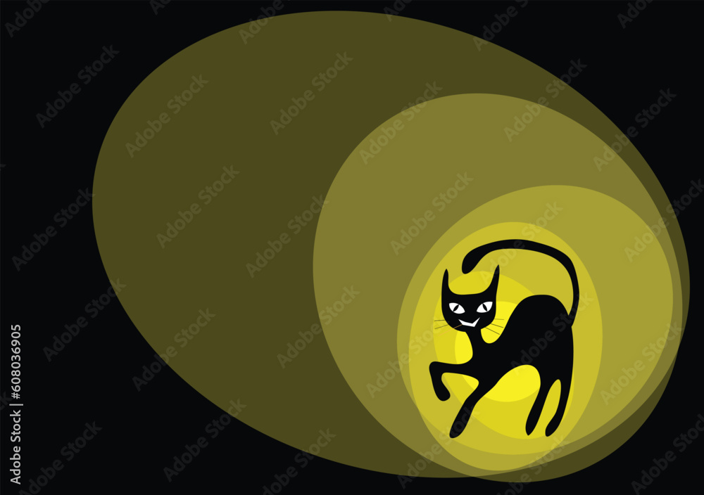 Obraz premium cat cartoons illustration background.