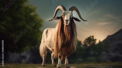 Obraz na płótnie wild goat on the pasture
