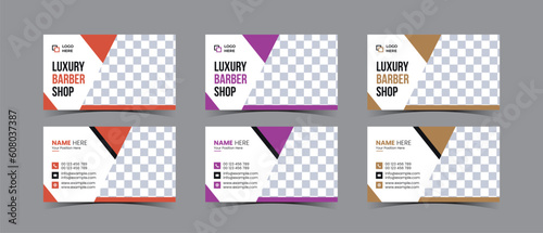 Business card design for Barbershop business