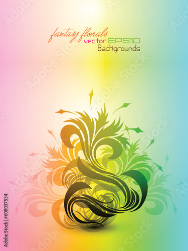 Fantasy Floral Composition | EPS10 Vector Background
