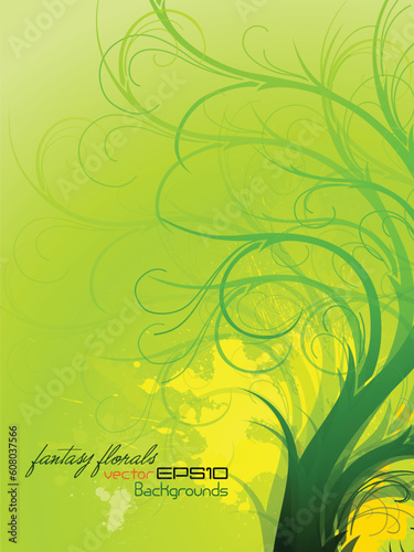 Summer Floral Composition | Fantasy Backgrounds | EPS10 Vector