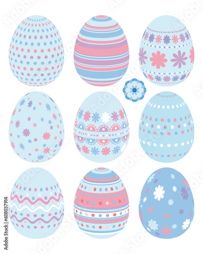 Set of Easter eggs - an illustration for your design project.