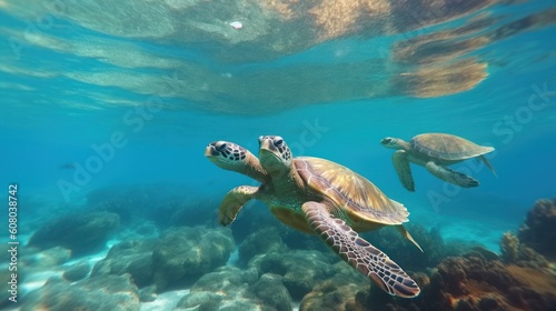 turtle swimming © Aqib