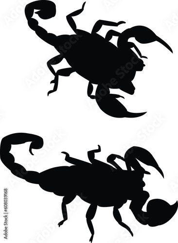 scorpions silhouette collection - vector