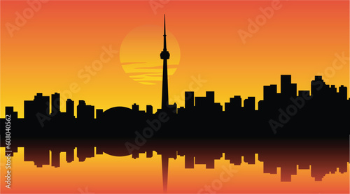 vector cityscape of Toronto