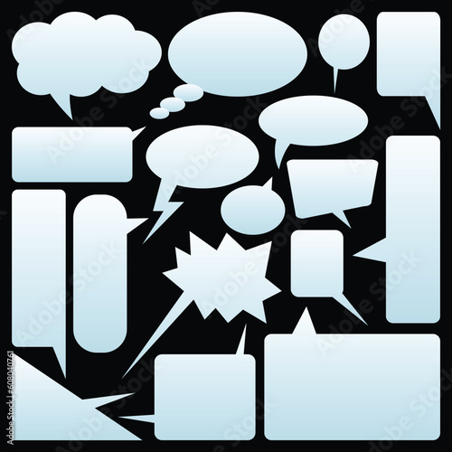 vector set of various dialog bubbles