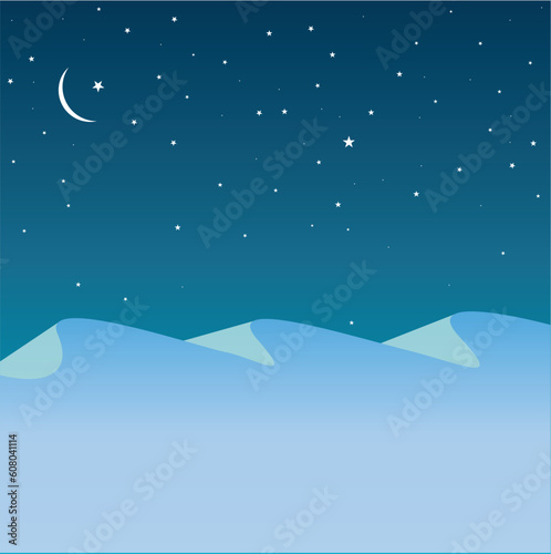 vector illustration of arctic mountains
