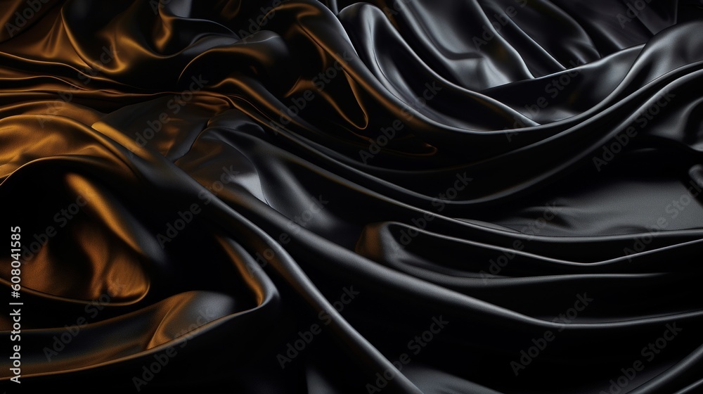 Obraz premium black satin fabric