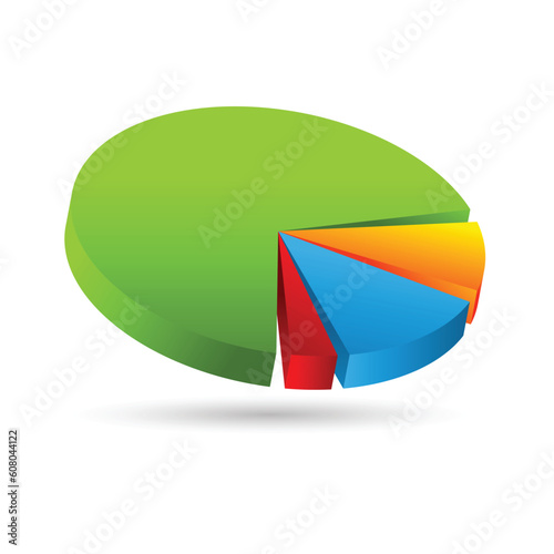 illustration of pie chart on white background