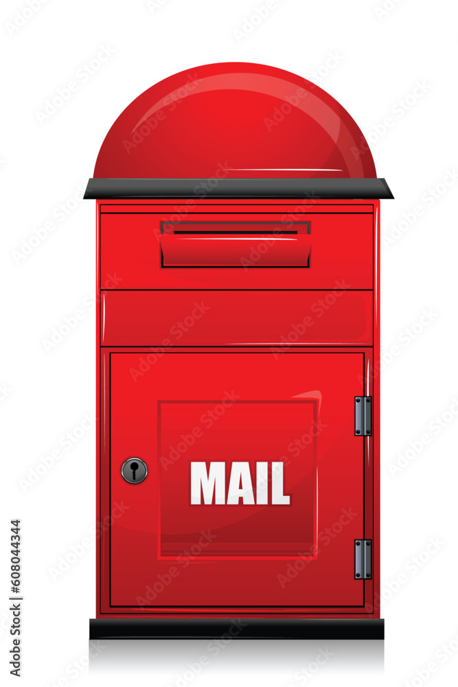 illustration of mail box on white background illustration of mail box on white background