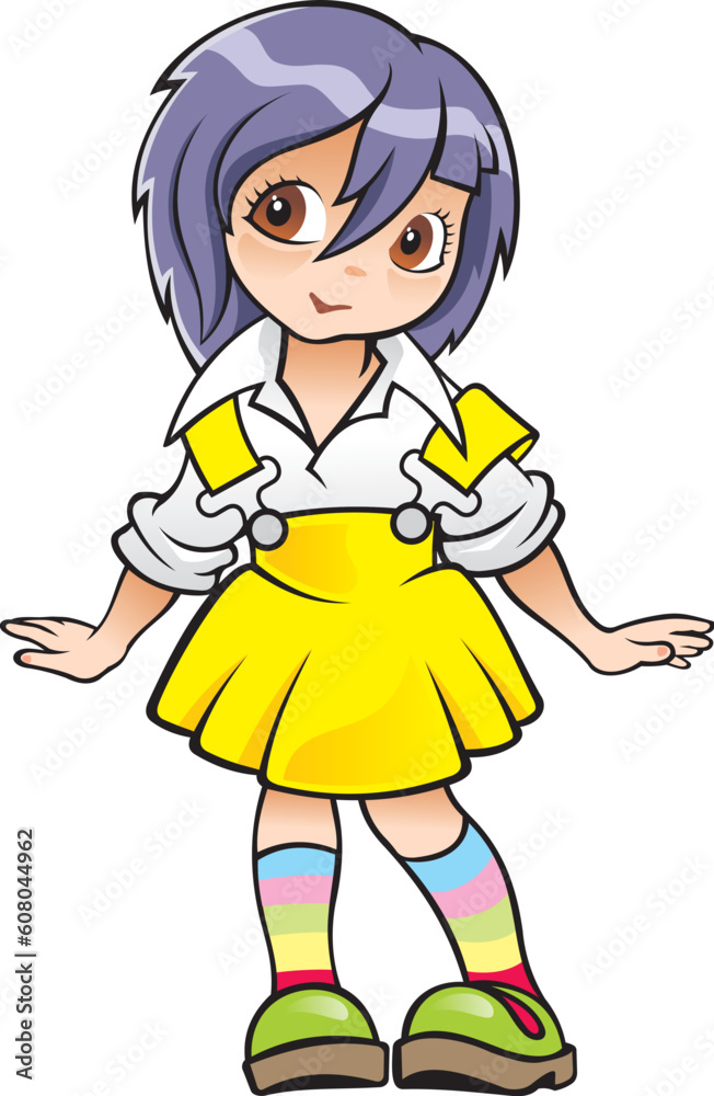 Anime girl vector illustration Anime girl vector illustration
