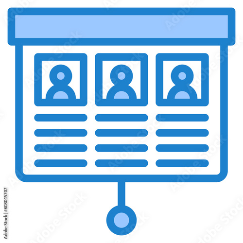 presentation blue style icons