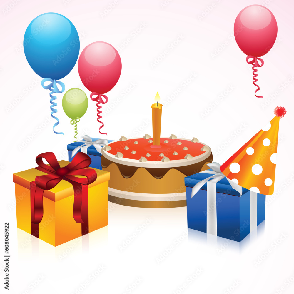 illustration of bubbly birthday card on white background illustration of bubbly birthday card on white background