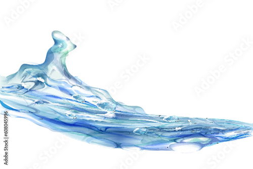 illustration of splash of water on isolated background