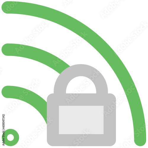 An icon of keylock is denoting the concept of protection 