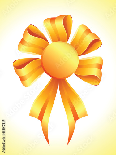 abstract golden ribbon vector illustration