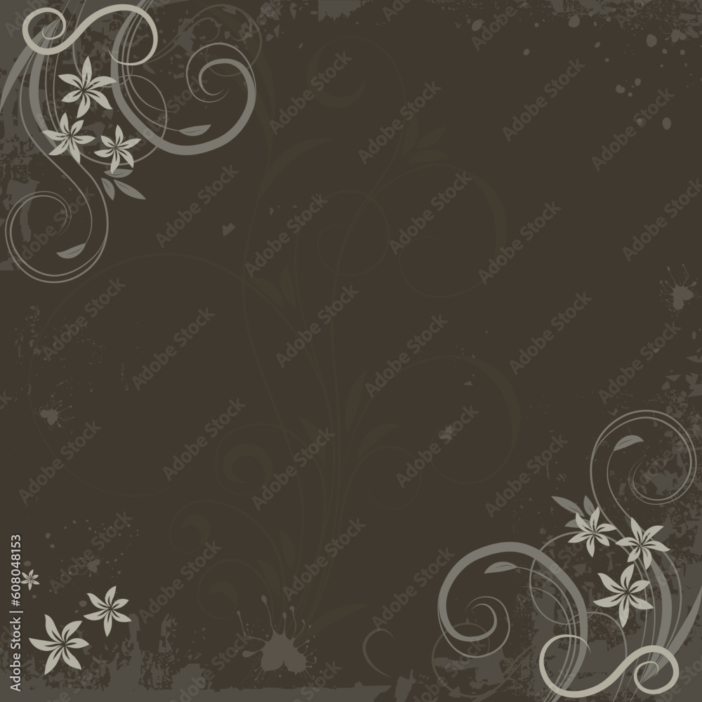 Grunge paint flower background, elements for design, vector illustration Grunge paint flower background, elements for design, vector illustration