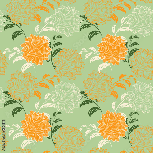 vector seamless floral background .4 clipping masks