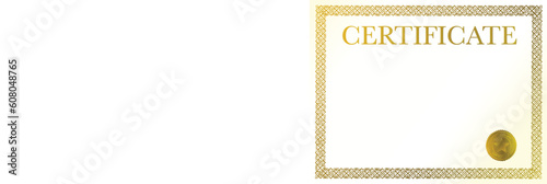 A blank certificate. Ready to be filled with your individual text.