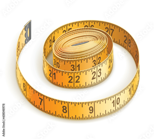 tape measure vector illustration isolated on white background