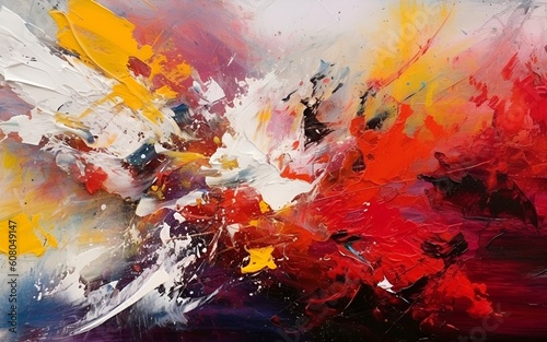 Complex abstract painting background with bold and vivid texture