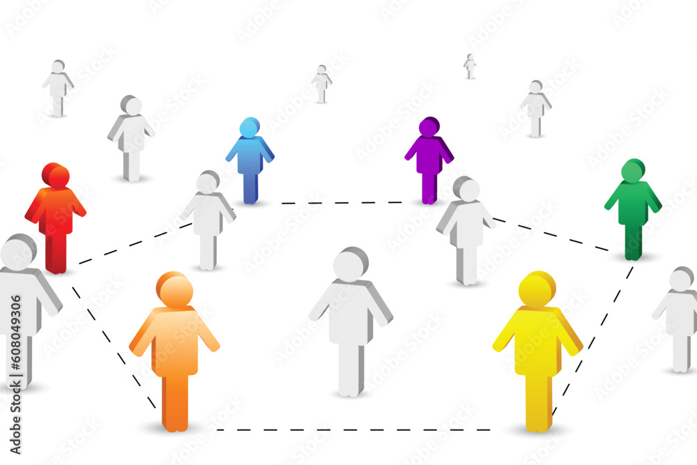 illustration of networking on white background illustration of networking on white background