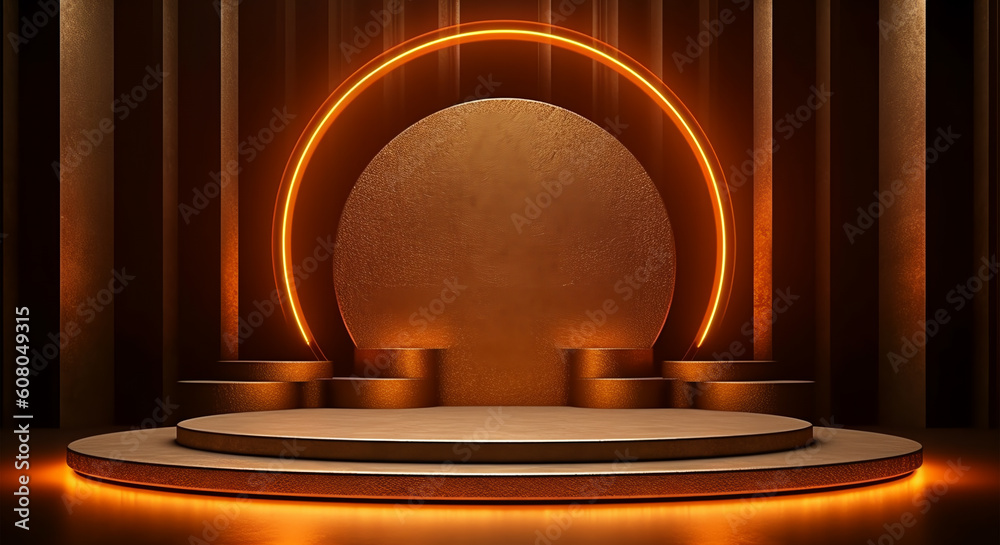 podium view with luxury background, generative ai podium view with luxury background, generative ai