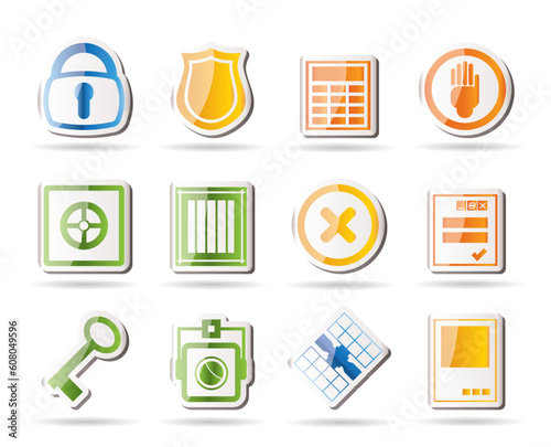 Simple Security and Business icons - vector  icon set