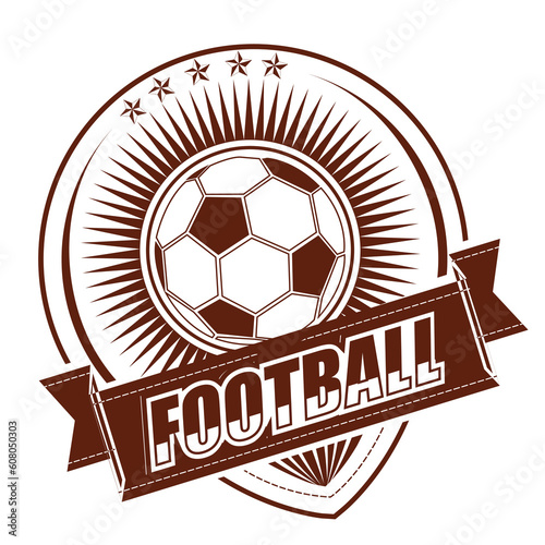 Illustration of football label 03